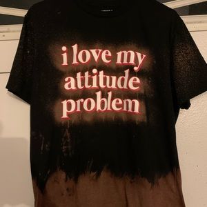 Bleach dyed graphic tee